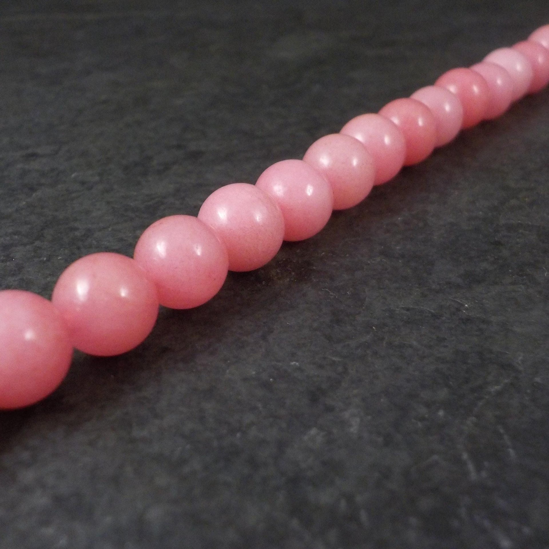 8mm Round Rhodonite Bead Strand Blue Moon Gemstone Beads