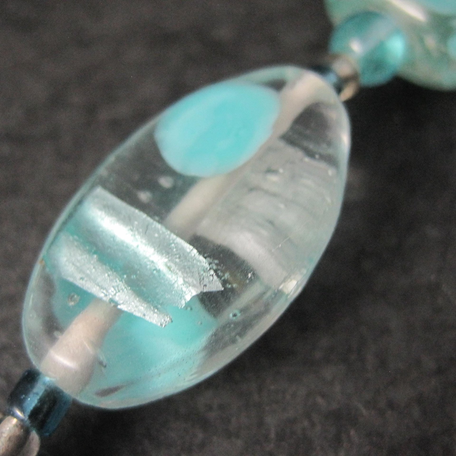 Blue Sea Green Lampwork Glass Bead Strand Bead Landing