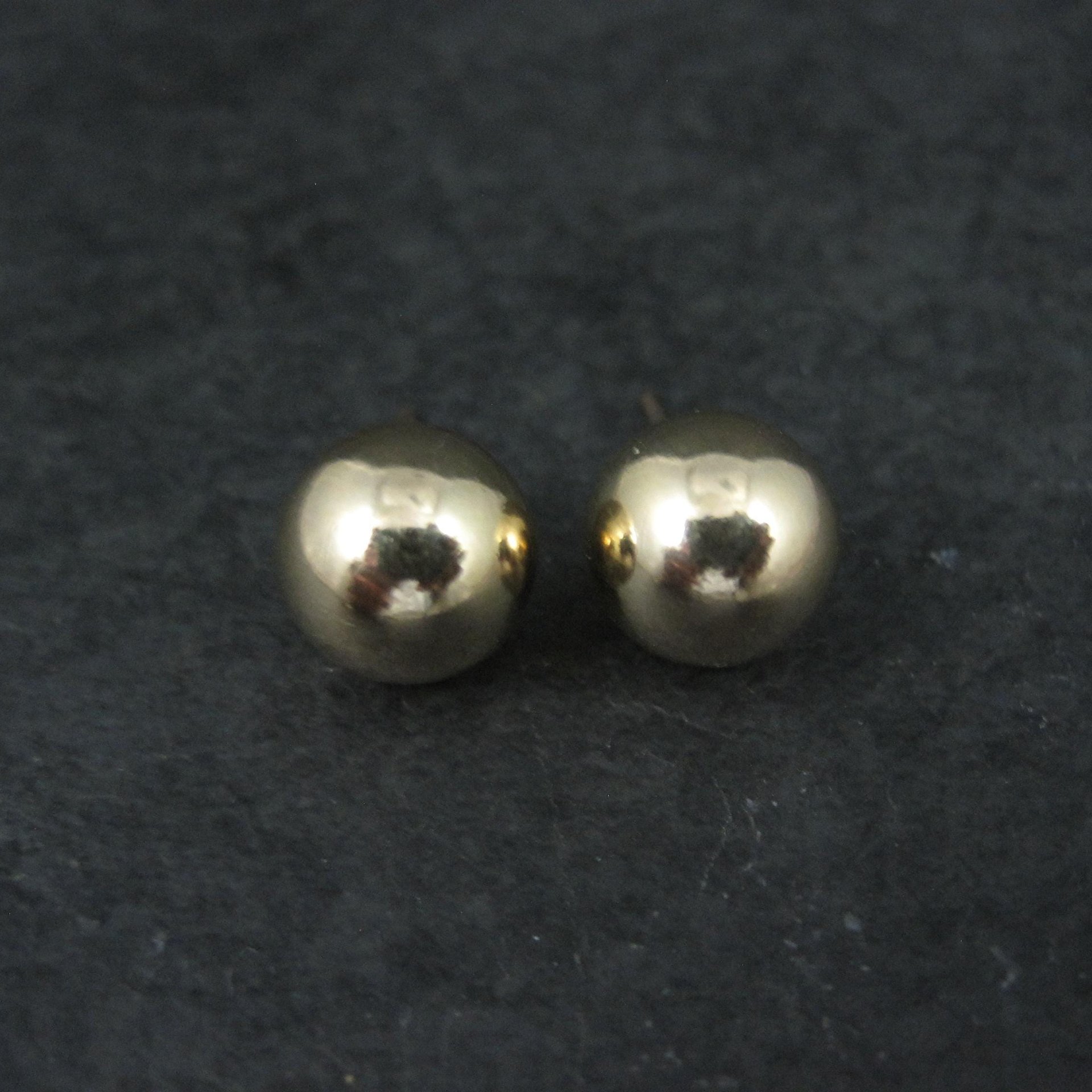 10mm Gold Ball Stud Earrings 14K Gold Filled New Old Stock