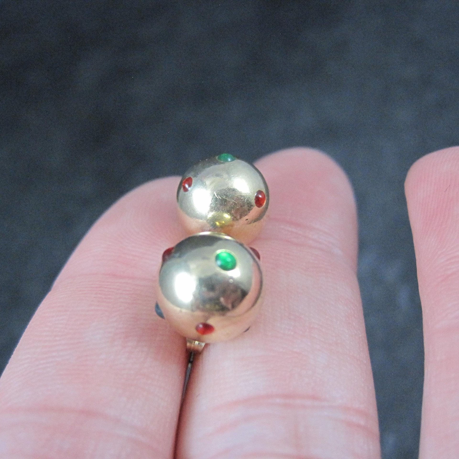 Large Yellow Gold Ball Stud Earrings 10MM 14K Gold Filled