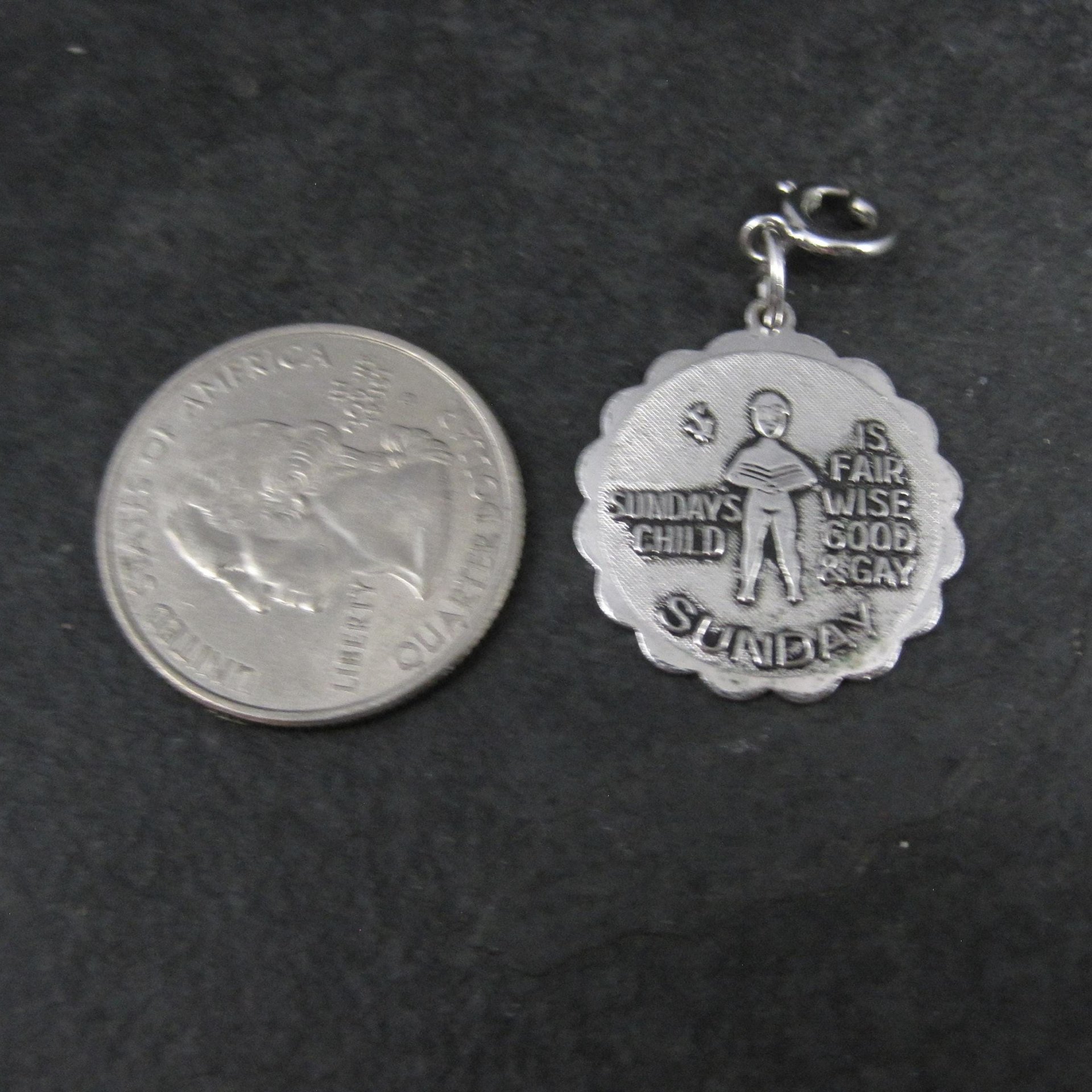 1976 Sundays Child Charm Sarah Coventry