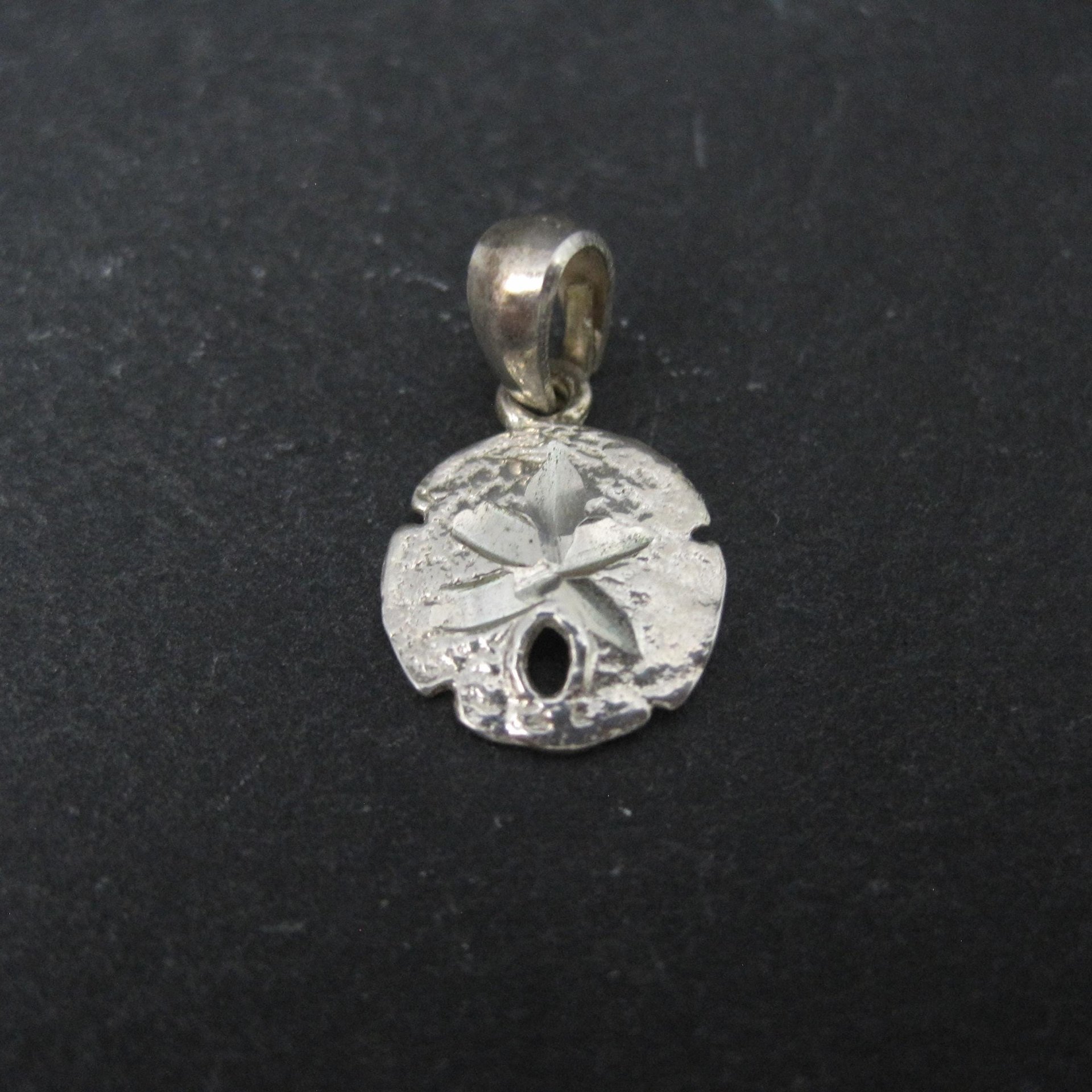 Small Vintage Sterling Sand Dollar Pendant