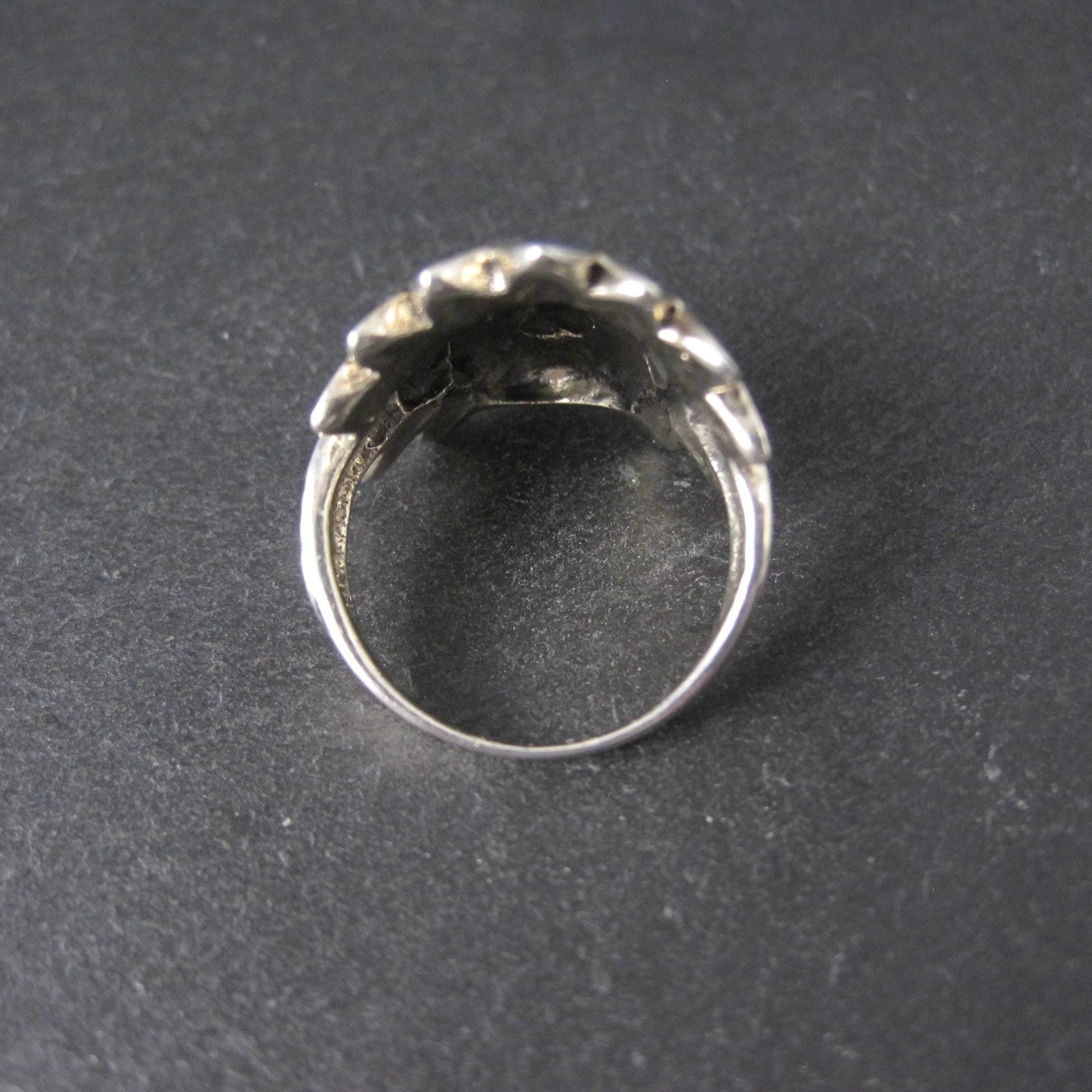 Sterling Silver Turquoise Indian Chief Turquoise Headdress Ring Size 7.5