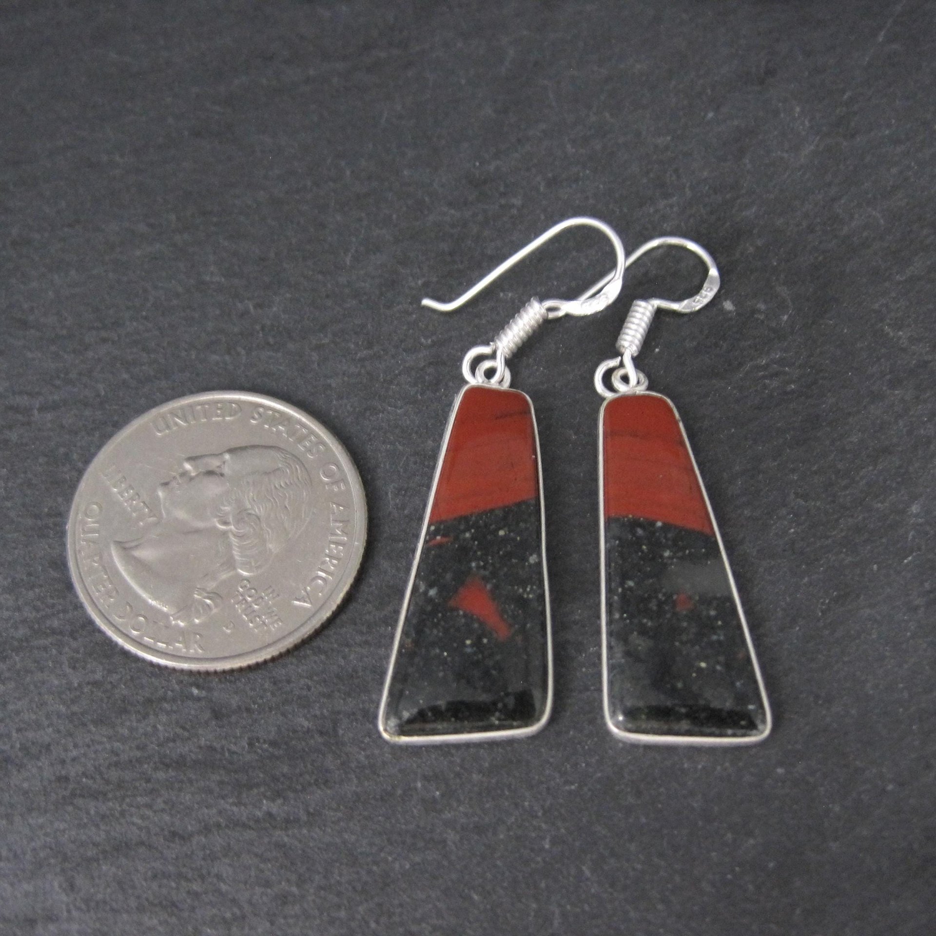Sterling Silver Petrified Wood Earrings