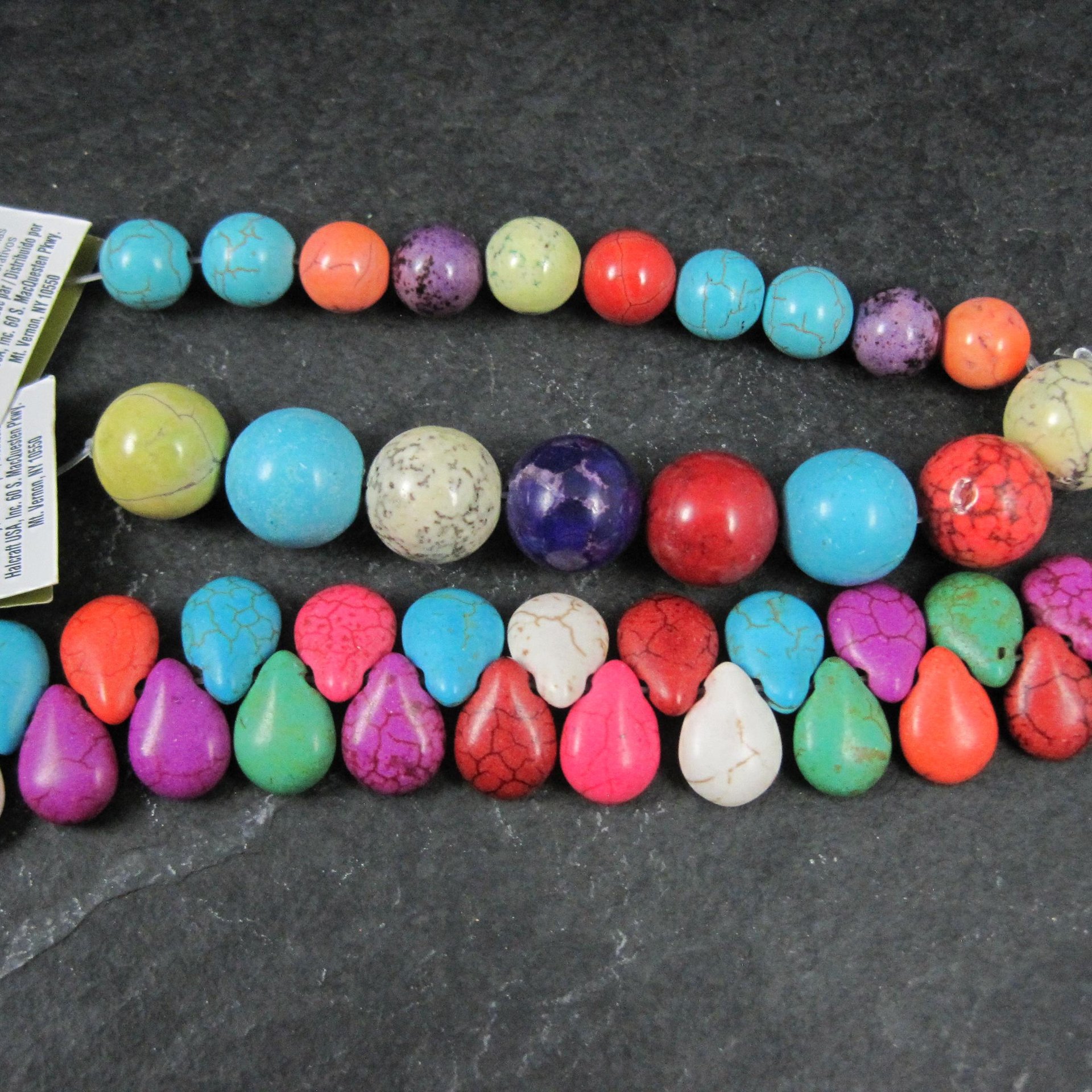 Colorful Dyed Howlite Bead Lot Bead Gallery Strands