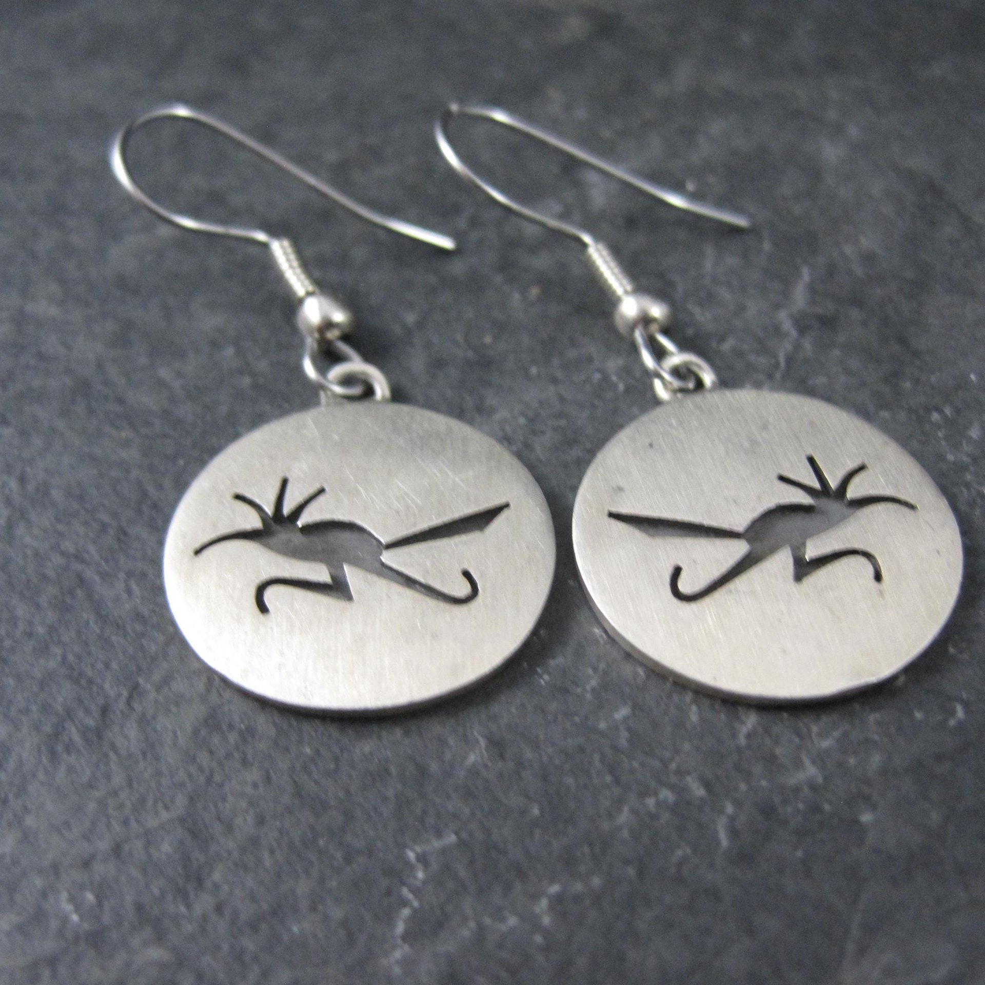 Chuck Lindsay Navajo Roadrunner Earrings