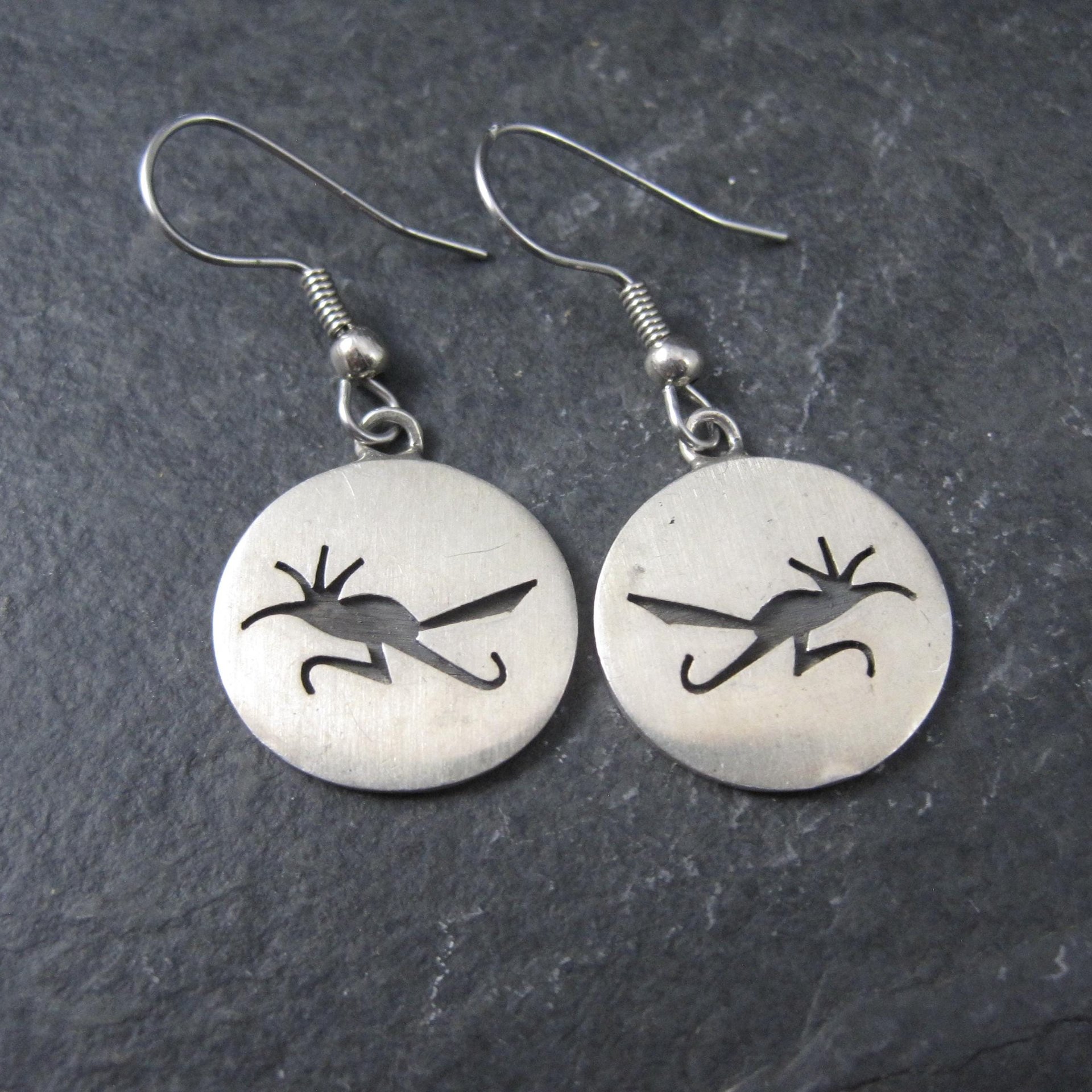 Chuck Lindsay Navajo Roadrunner Earrings