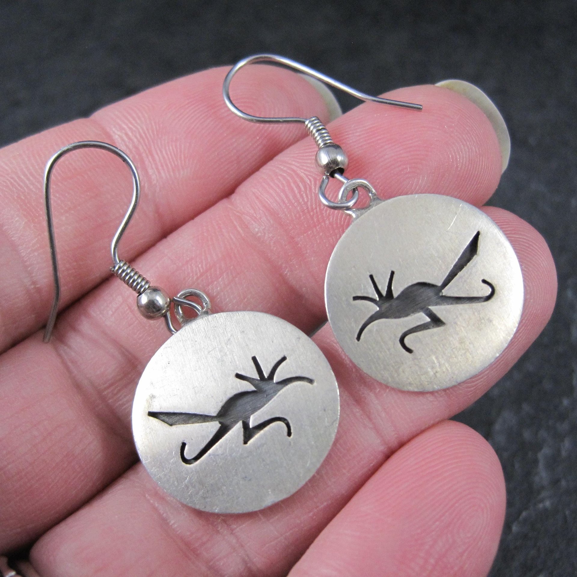 Chuck Lindsay Navajo Roadrunner Earrings