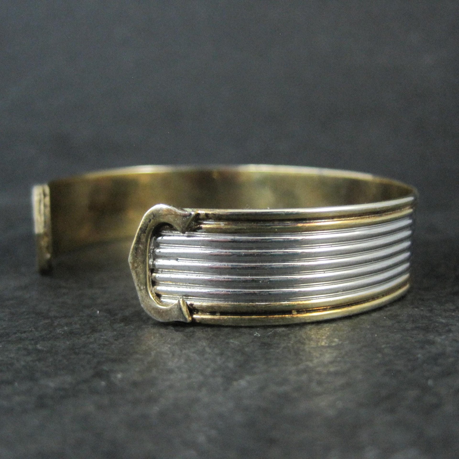 Italian Vermeil Sterling Cuff Bracelet 7 Inches