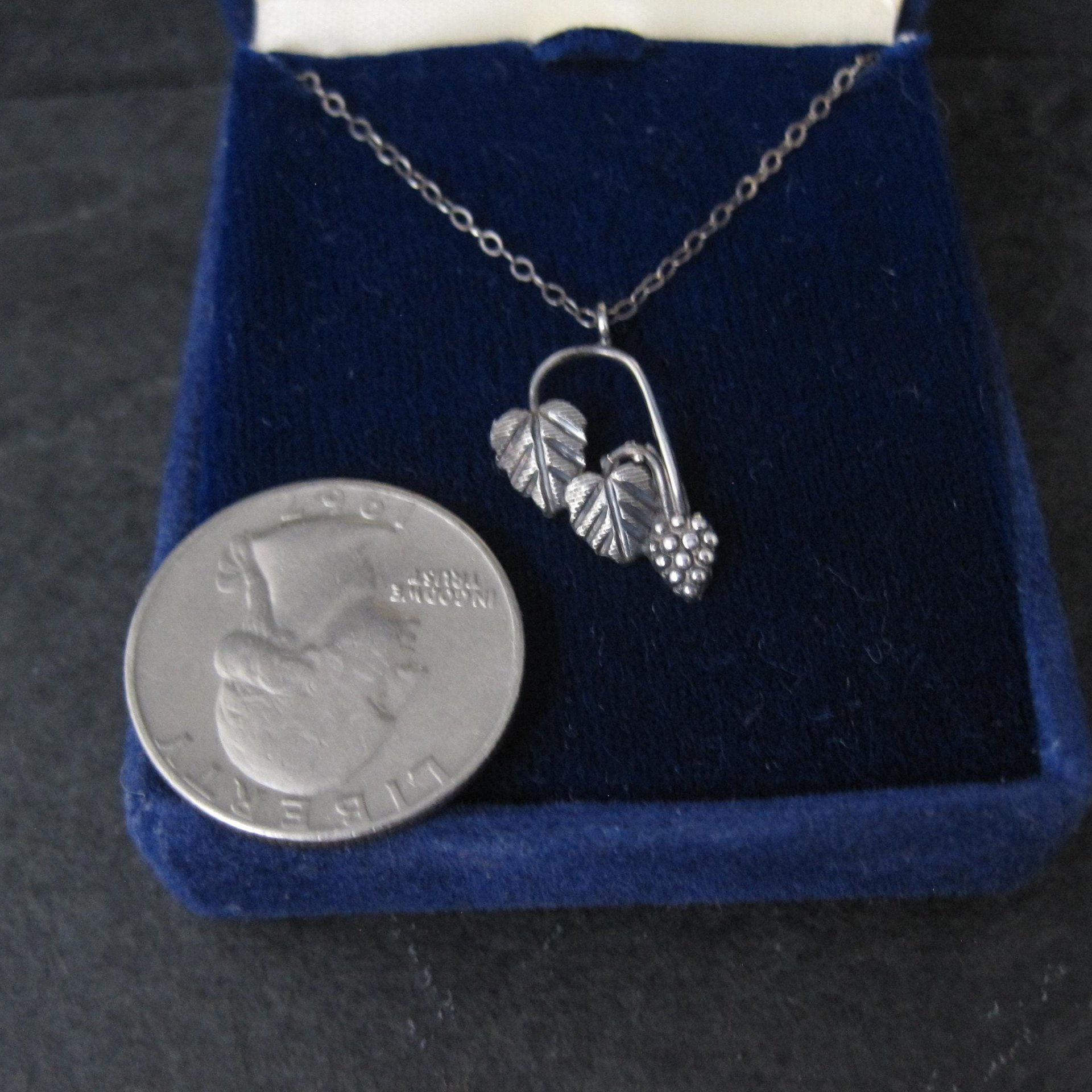 Vintage Black Hills Silver Leaf Necklace Coleman-Frizzell
