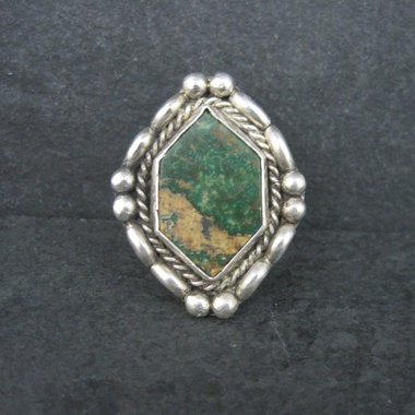 Southwestern Kings Manassa Green Turquoise Ring Size 8.5