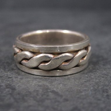 Vintage 90s Spinner Band Ring Sterling Size 7