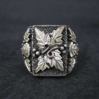Mens Black Hills Silver Ring