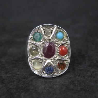Navaratna Gemstone Ring Size 8