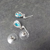 Sterling Silver Turquoise Teardrop Earrings