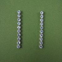 Long Sterling Silver Blue Topaz Earrings