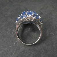 Large Vintage Sapphire Cocktail Ring Size 10