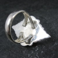 Southwestern Sterling Turquoise and Moonstone Ring Size 7