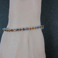 Madeira Citrine Tennis Bracelet Sterling Silver 7.5 Inches