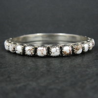 Heavy Southwestern Wild Horse Sterling Silver Bangle Bracelet 7.5"