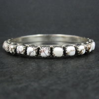 Heavy Southwestern Wild Horse Sterling Silver Bangle Bracelet 7.5"