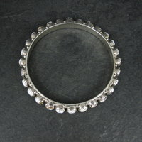 Heavy Southwestern Wild Horse Sterling Silver Bangle Bracelet 7.5"