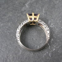 Vintage Sterling 14K Amethyst Ring Size 7 Clyde Duneier