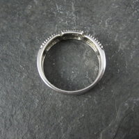 Sterling Silver Blue Diamond Band Ring Size 8