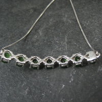 Chrome Diopside Bolo Bracelet Siberian Emerald Sterling Silver