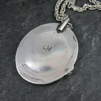 Large Sterling Silver Native American Inlay Pendant Necklace