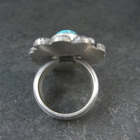 Michael Calladitto Navajo Turquoise & Sterling Silver Ring Size 8