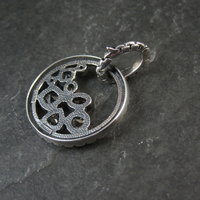 Sterling Silver Multi Gemstone Enhancer Pendant Hinged Pendant