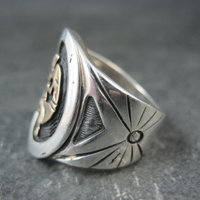 Vintage Sterling 14K Kokopelli Ring Size 6