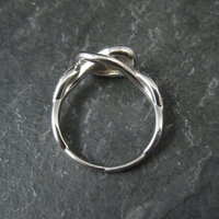 Citrine and White Zircon Ring in Sterling Silver Size 8