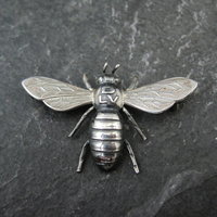 Vintage Art Deco Silver Bee Brooch Greifen Kunst