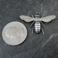Vintage Art Deco Silver Bee Brooch Greifen Kunst