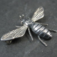 Vintage Art Deco Silver Bee Brooch Greifen Kunst
