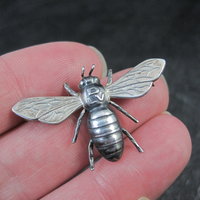 Vintage Art Deco Silver Bee Brooch Greifen Kunst