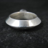 Vintage Carinated Sterling Silver Blue Spinel Ring Size 5.5