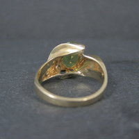 Vintage 10K Yellow Gold Peridot Ring Size 7