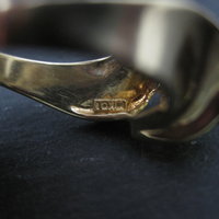Vintage 10K Yellow Gold Peridot Ring Size 7