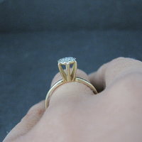 Dainty Vintage 10K High Set Diamond Cluster Ring Size 6