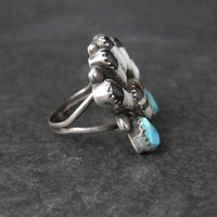 Vintage Southwestern Sterling Silver Inlaid Sunface Ring Size 10