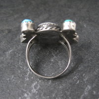 Vintage Southwestern Sterling Silver Inlaid Sunface Ring Size 10