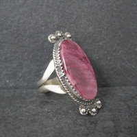 Vintage Southwestern Sterling Purple Spiny Oyster Ring Size 9 Signed