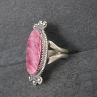 Vintage Southwestern Sterling Purple Spiny Oyster Ring Size 9 Signed