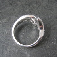 Champagne Diamond Ring Size 5 Sterling Silver Estate Jewelry