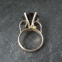 Large Antique Victorian 14K Smoky Quartz Ring Size 7