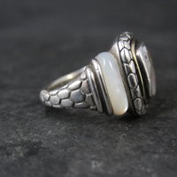 Vintage Sterling 18K Picasso Inlay Ring Size 5.5 Eric Grossbardt