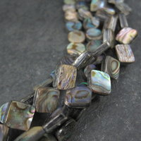 Estate 4 Strand Abalone Necklace 17" 